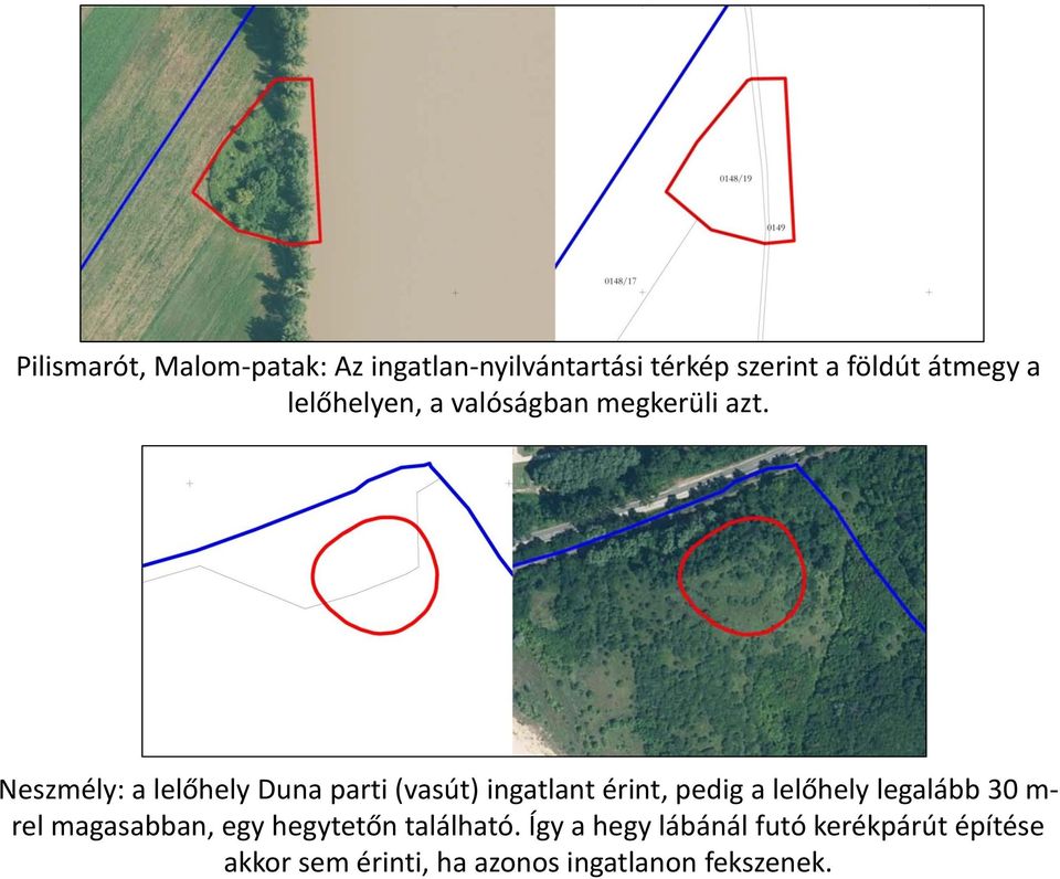 Neszmély: a lelőhely Duna parti (vasút) ingatlant érint, pedig a lelőhely legalább 30