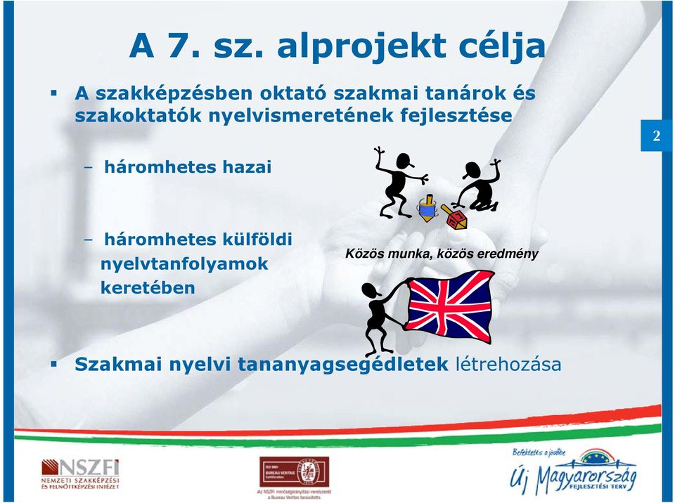 szakoktatók nyelvismeretének fejlesztése 2 háromhetes hazai
