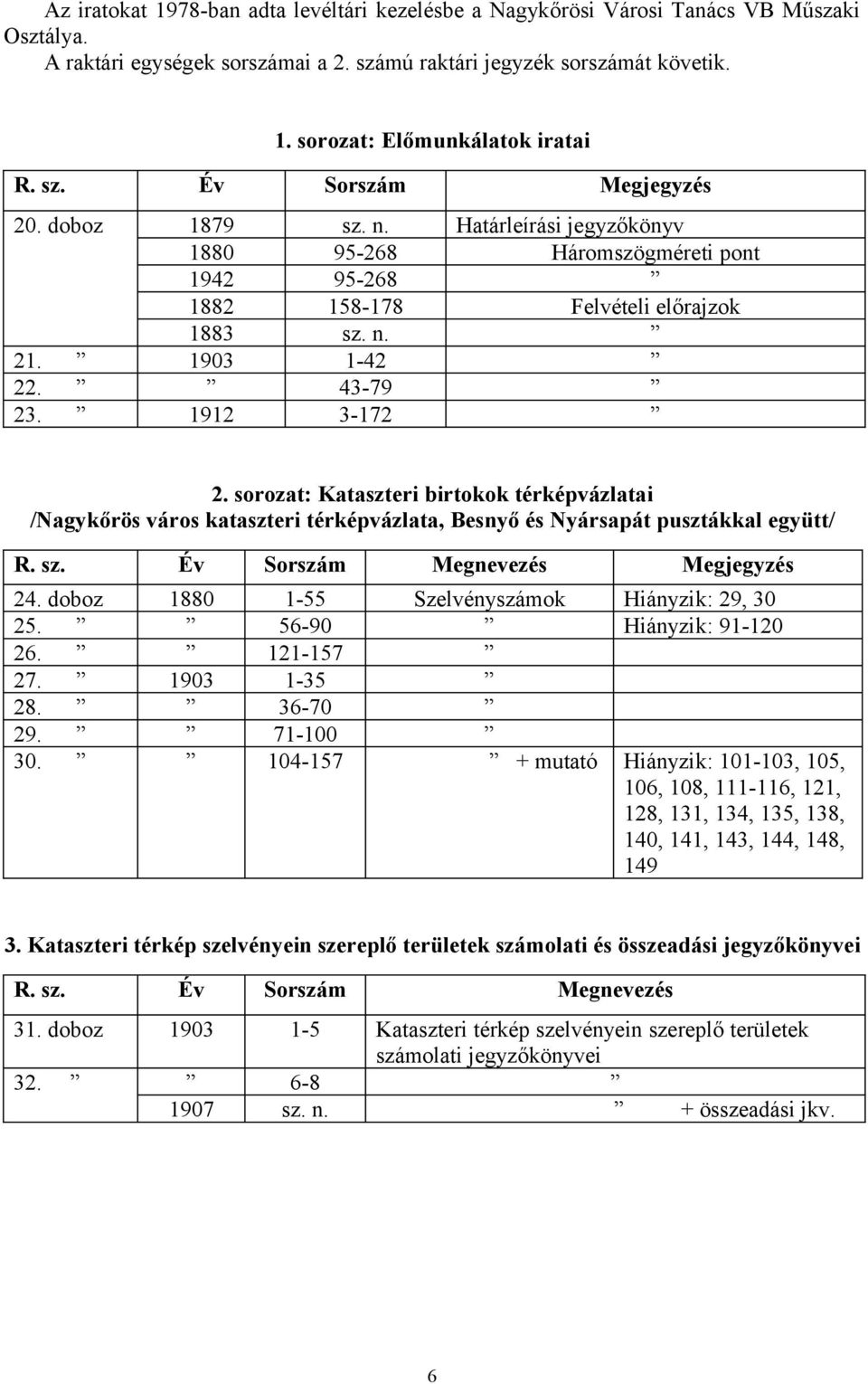 1912 3-172 2. sorozat: Kataszteri birtokok térképvázlatai /Nagykőrös város kataszteri térképvázlata, Besnyő és Nyársapát pusztákkal együtt/ Megjegyzés 24.