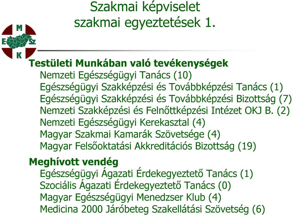 és Továbbképzési Bizottság (7) Nemzeti Szakképzési és Felnőttképzési Intézet OKJ B.