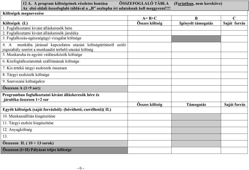 Foglalkozás-egészségügyi vizsgálat költsége 4. A munkába járással kapcsolatos utazási költségtérítésről szóló jogszabály szerint a munkaadót terhelő utazási költség 5.