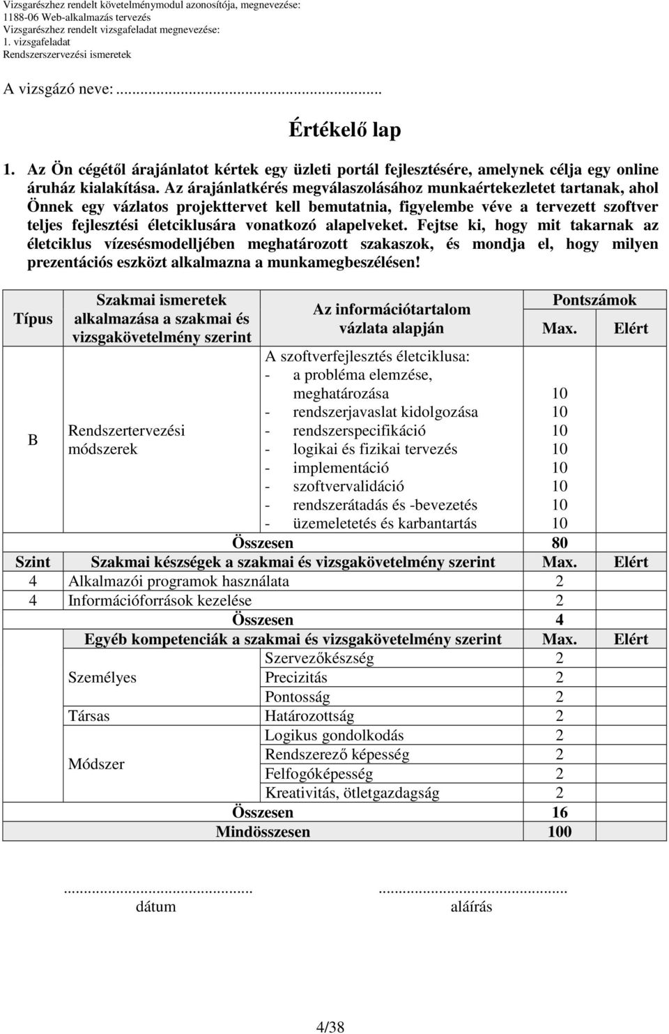 alapelveket. Fejtse ki, hogy mit takarnak az életciklus vízesésmodelljében meghatározott szakaszok, és mondja el, hogy milyen prezentációs eszközt alkalmazna a munkamegbeszélésen!