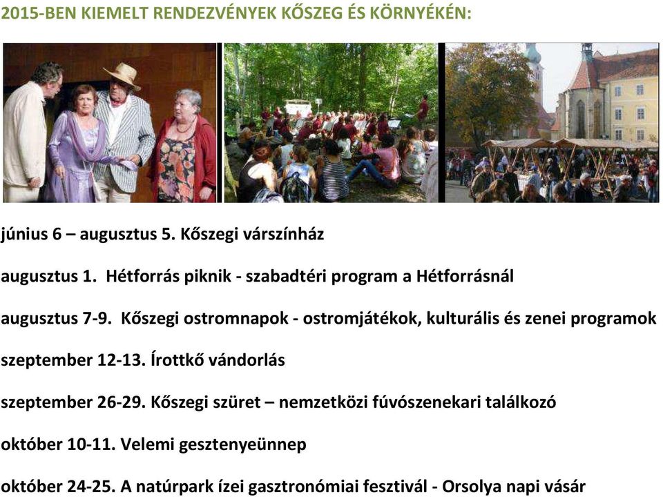 Kőszegi ostromnapok - ostromjátékok, kulturális és zenei programok szeptember 12-13.