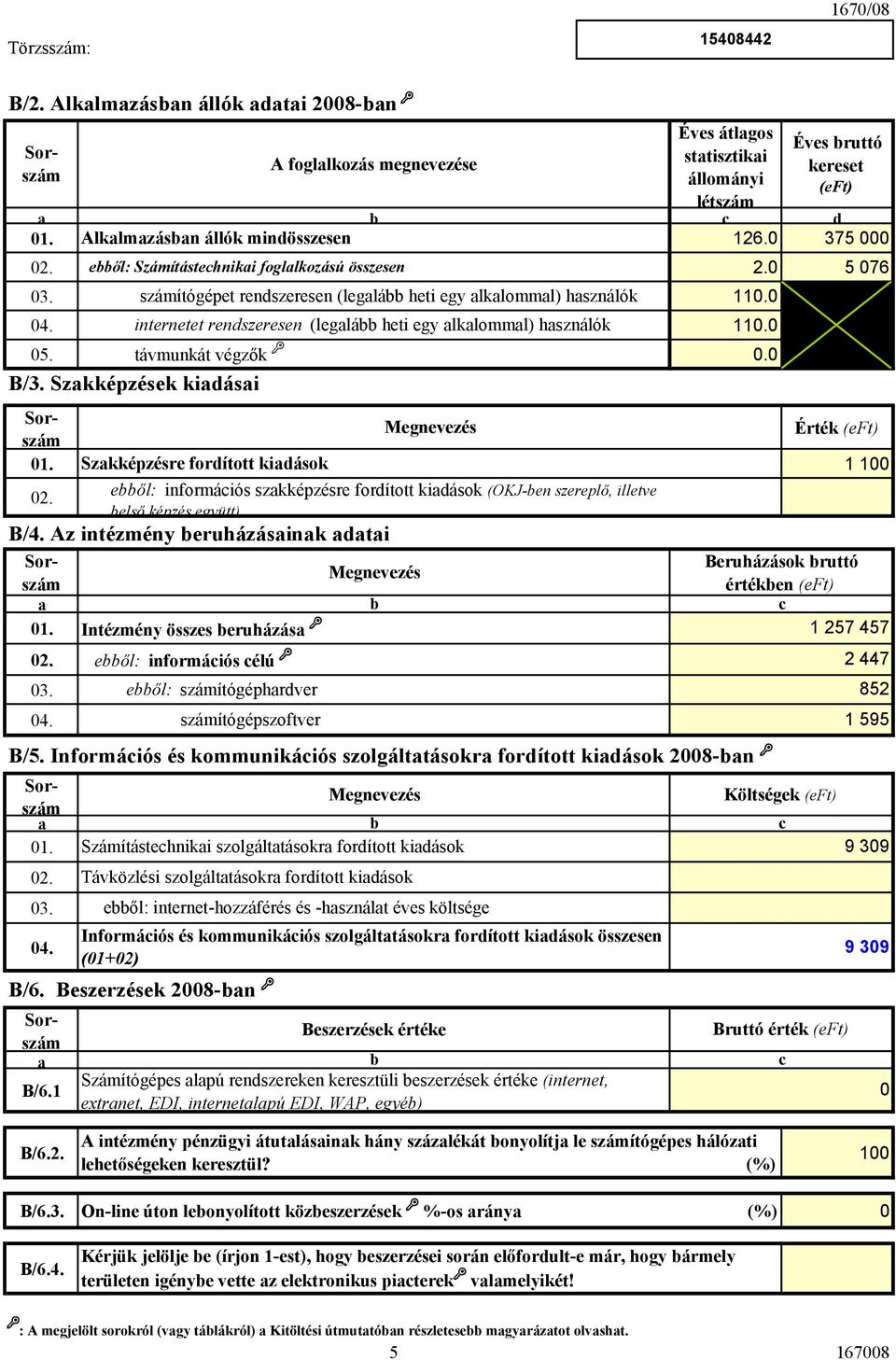 Informáiós és kommunikáiós szolgálttásokr fordított kidások 2008-n 02. 03. 04.