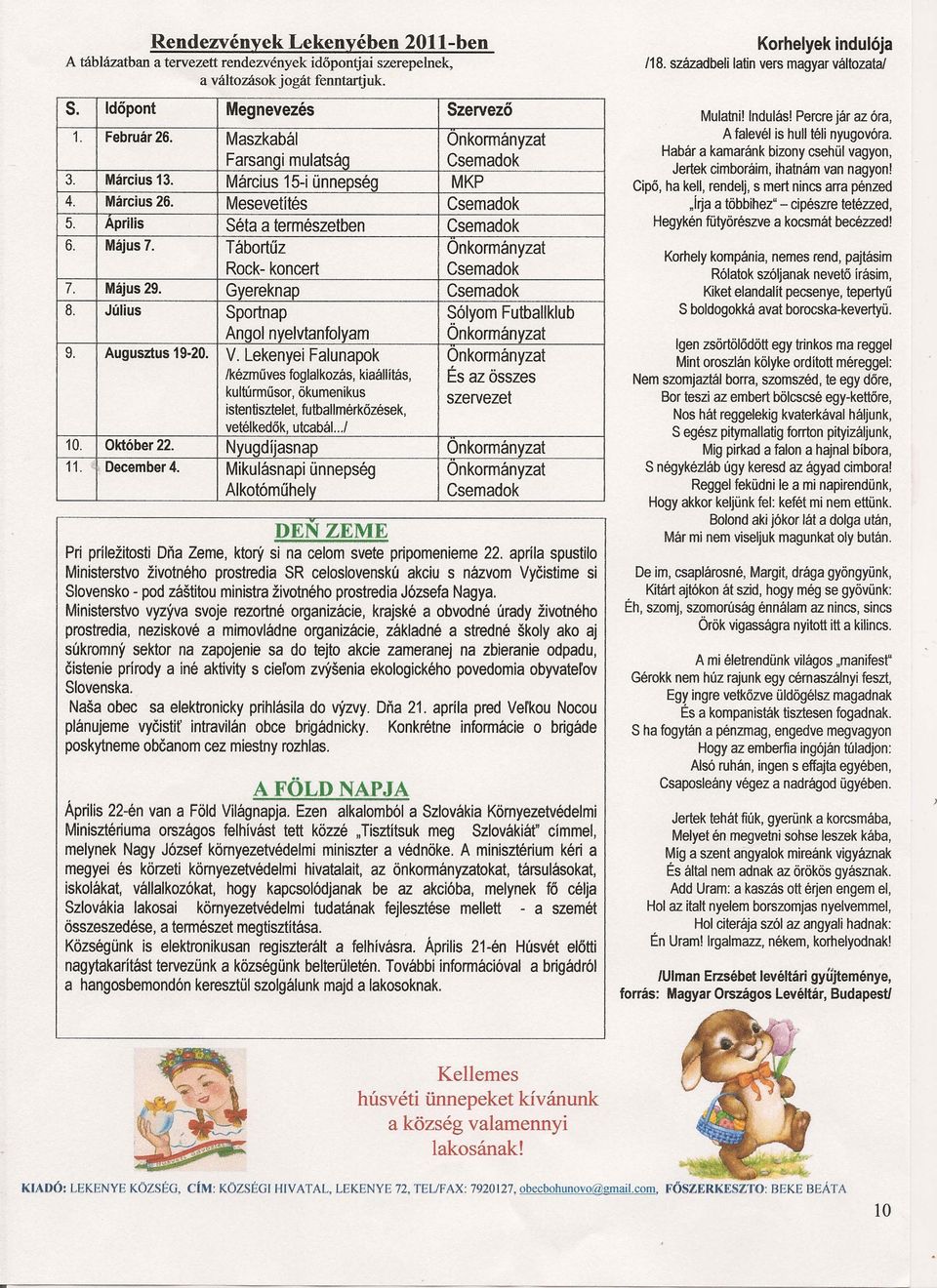 Lekenyei Flunpok Onkormányzt Csemdok MKP Csemdok Csemdok Onkormányzt Csemdok Csemdok Sólyom Futbllklub Önkormányzt Onkormányzt És z összes szervezet 3. Március 13. 4. Március 26. 5. Aprilis 6.