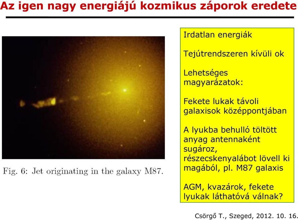 galaxisok középpontjában A lyukba behulló töltött anyag antennaként sugároz,