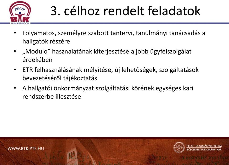 ügyfélszolgálat érdekében ETR felhasználásának mélyítése, új lehetőségek,