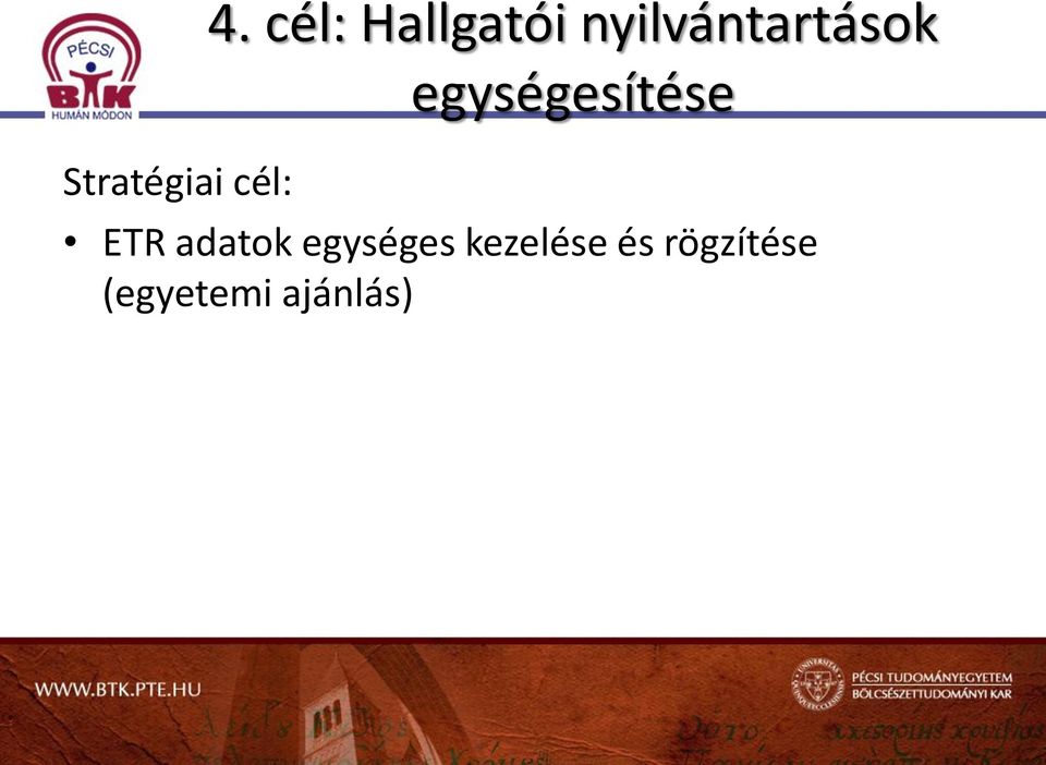 egységesítése ETR adatok