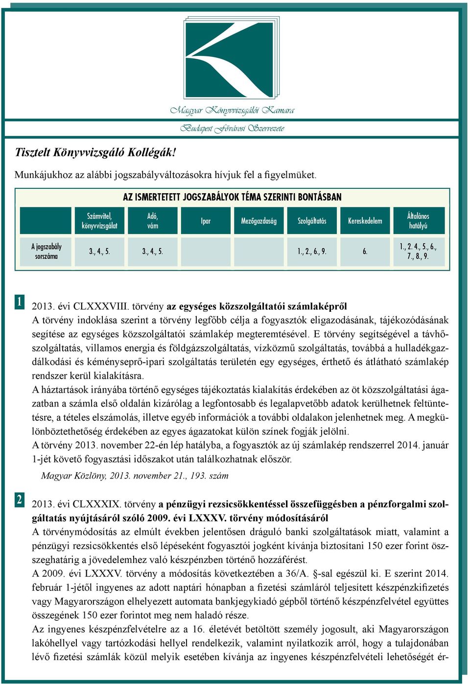 , 6., 9. 6. 1., 2. 4., 5., 6., 7., 8., 9. 1 2013. évi CLXXXVIII.