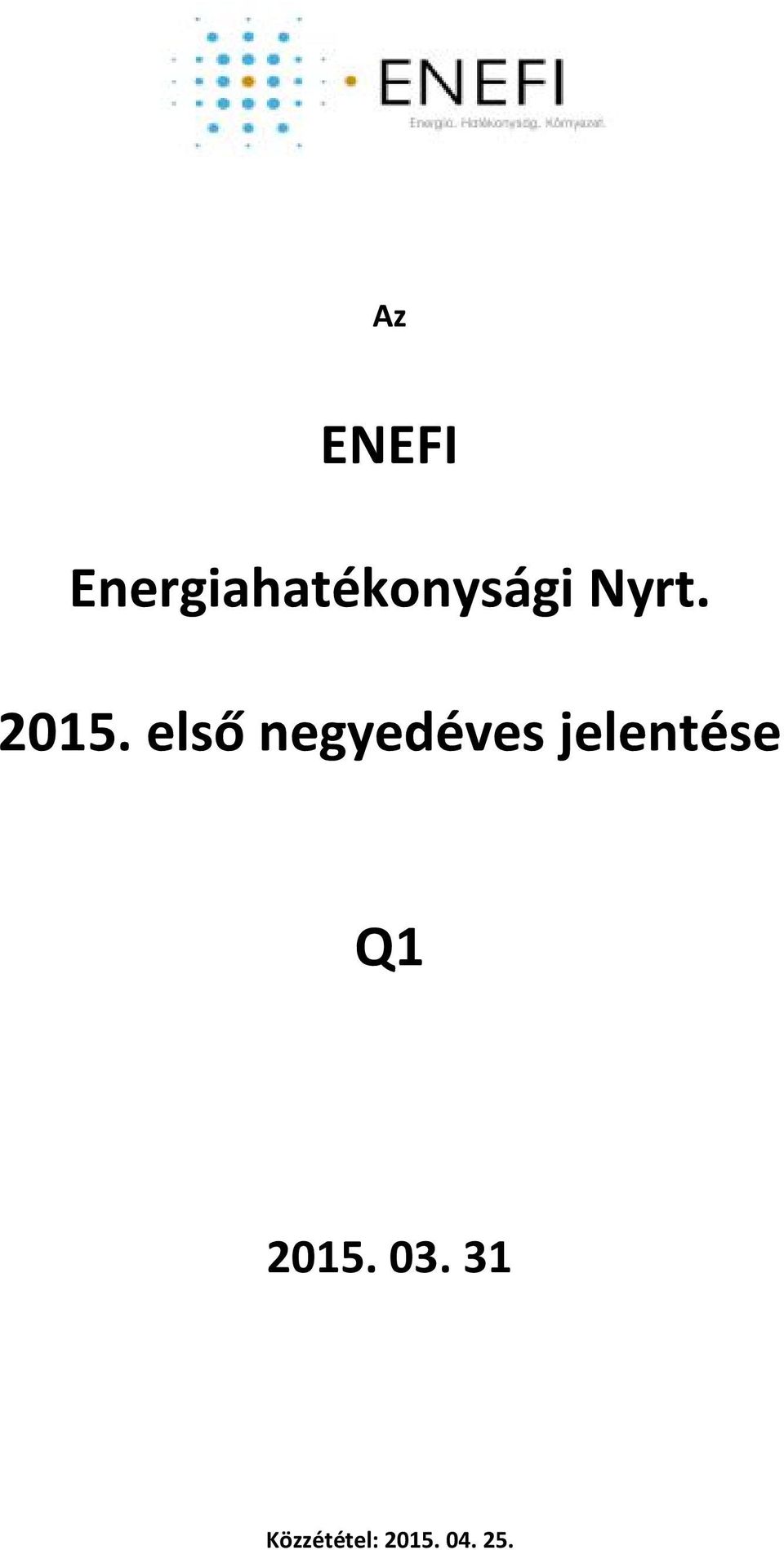 2015. első negyedéves