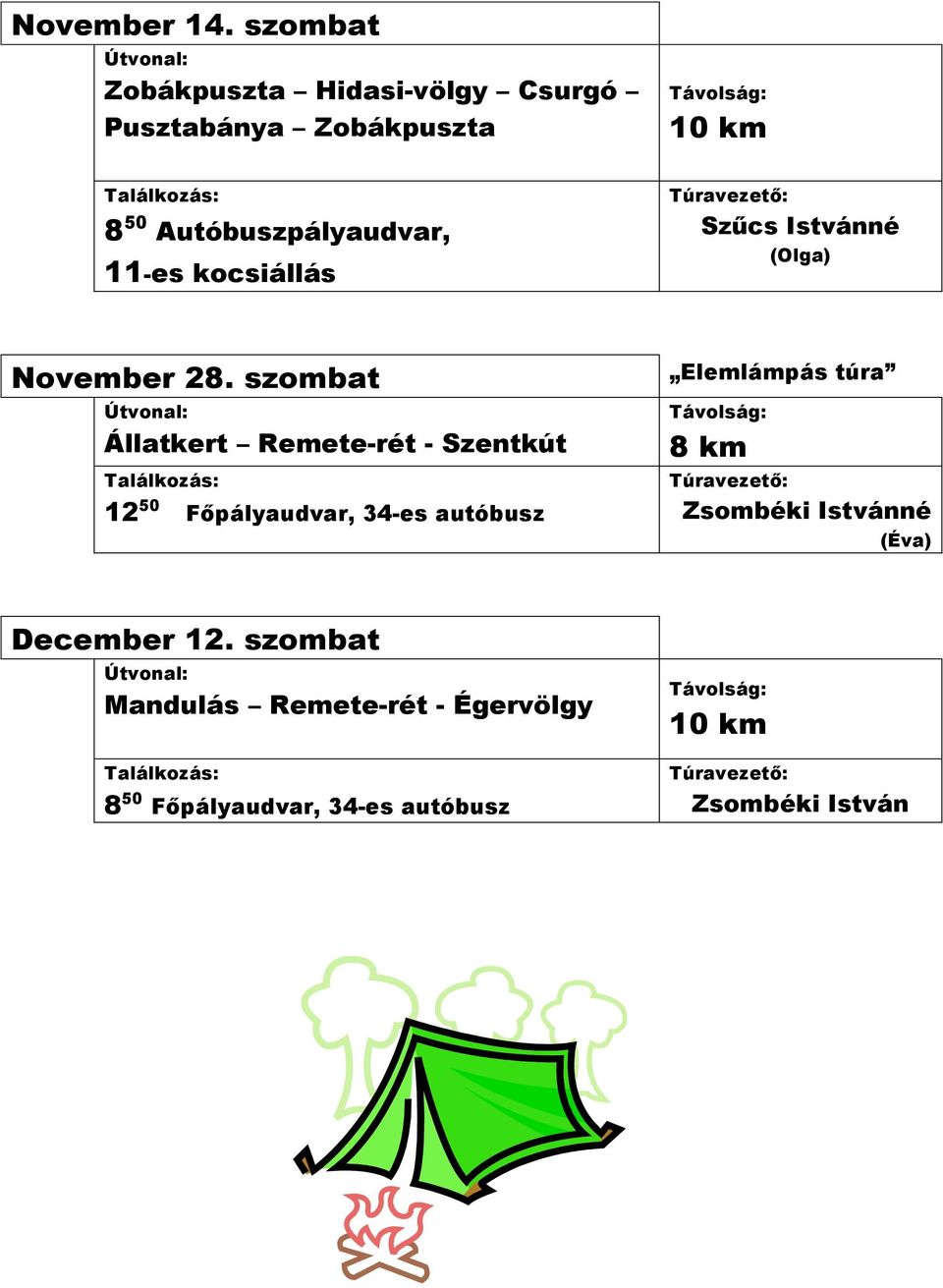 11-es kocsiállás Szűcs Istvánné (Olga) November 28.