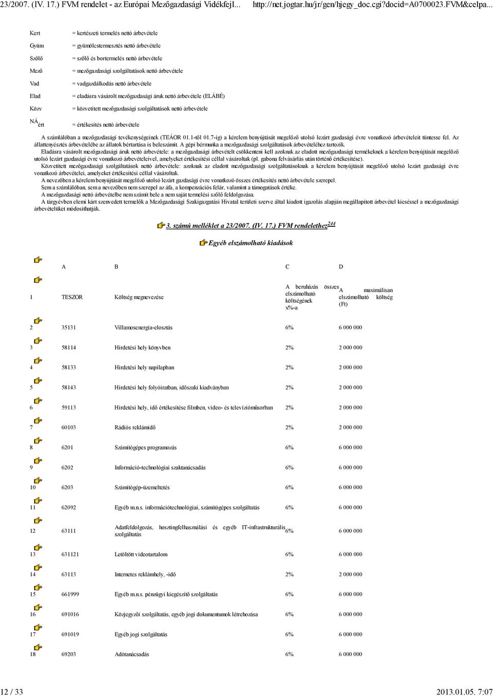 nettó árbevétele = vadgazdálkodás nettó árbevétele = eladásra vásárolt mezőgazdasági áruk nettó árbevétele (ELÁBÉ) = közvetített mezőgazdasági szolgáltatások nettó árbevétele = értékesítés nettó