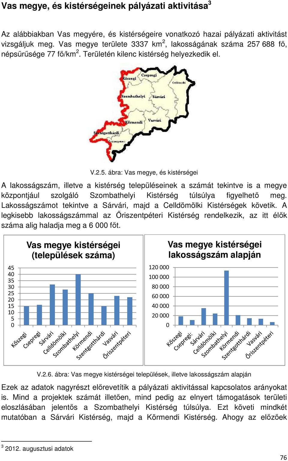 688 fő, népsűrűsége 77 fő/km 2. Területén kilenc kistérség helyezkedik el. V.2.5.