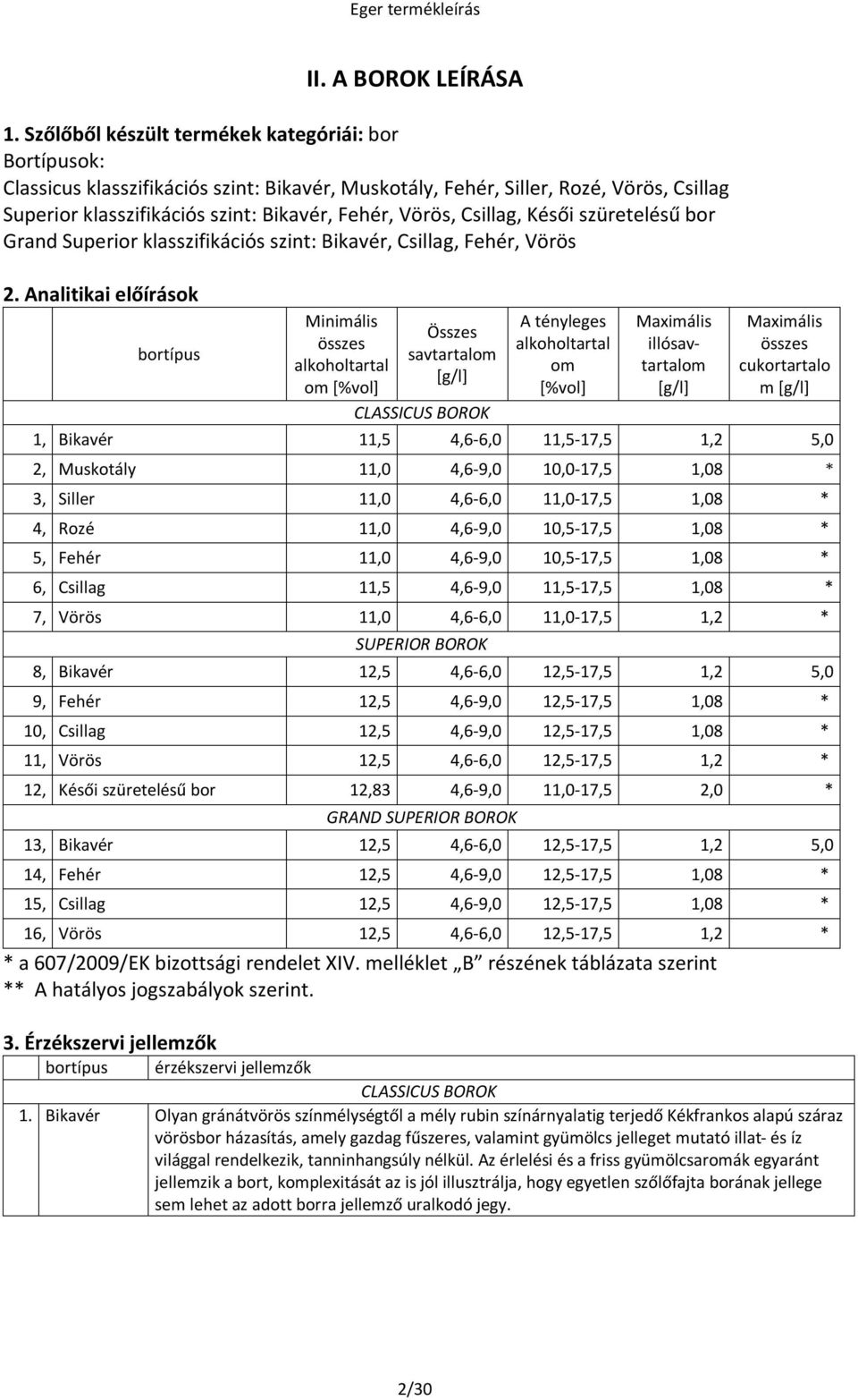 Csillag, Késői szüretelésű bor Grand Superior klasszifikációs szint: Bikavér, Csillag, Fehér, Vörös 2.