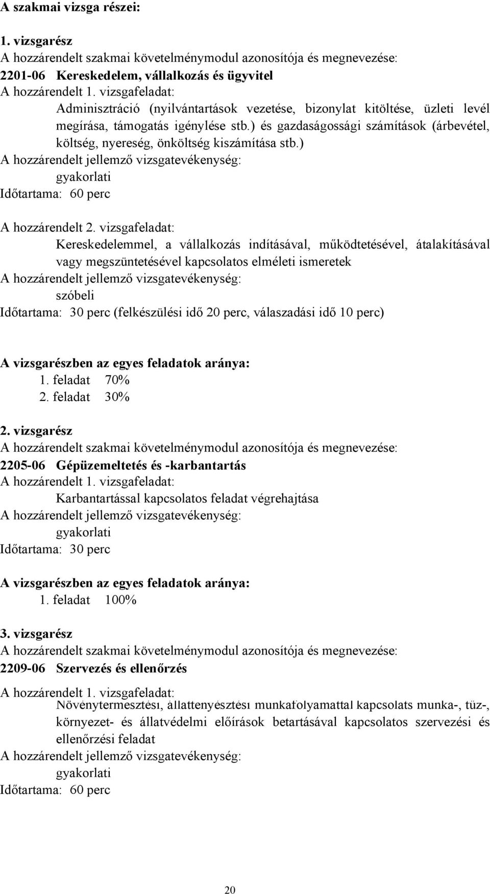 ) és gazdaságossági számítások (árbevétel, költség, nyereség, önköltség kiszámítása stb.) A hozzárendelt jellemző vizsgatevékenység: Időtartama: 60 perc A hozzárendelt 2.