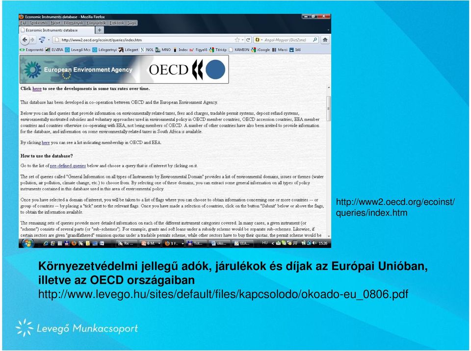 az Európai Unióban, illetve az OECD országaiban