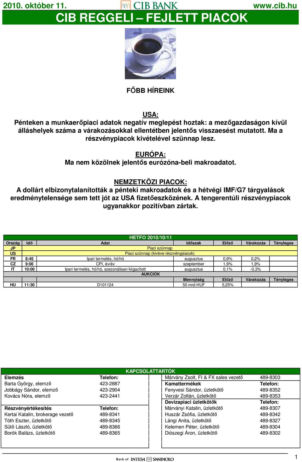 NEMZETKÖZI PIACOK: A dollárt elbizonytalanították a pénteki makroadatok és a hétvégi IMF/G7 tárgyalások eredménytelensége sem tett jót az USA fizetıeszközének.