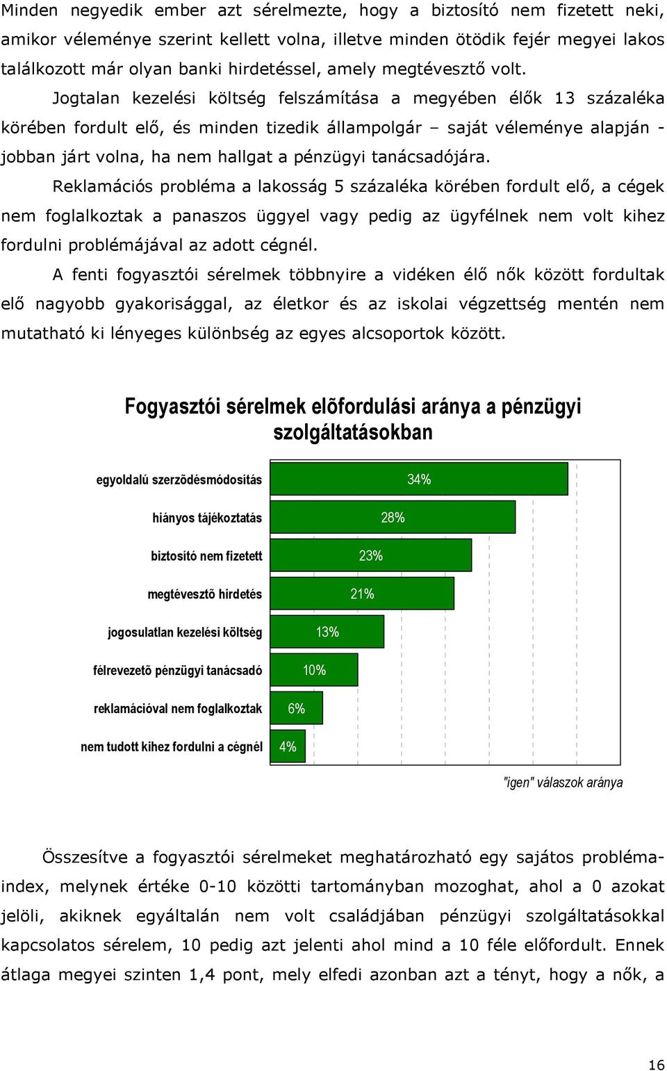 Jogtalan kezelési költség felszámítása a megyében élők 13 százaléka körében fordult elő, és minden tizedik állampolgár saját véleménye alapján - jobban járt volna, ha nem hallgat a pénzügyi