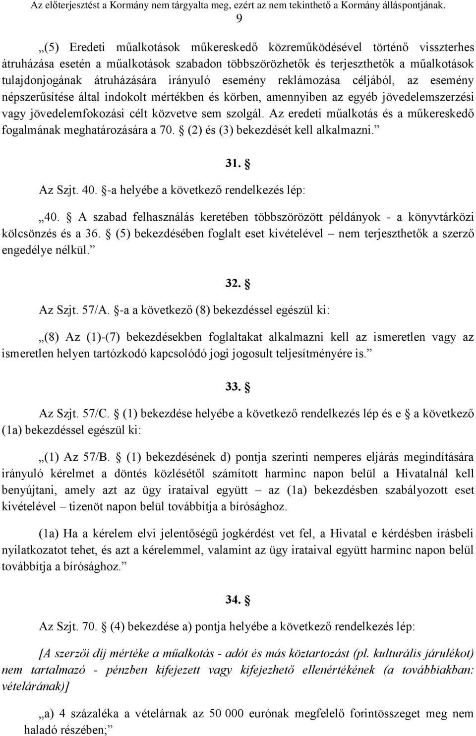 Az eredeti műalkotás és a műkereskedő fogalmának meghatározására a 70. (2) és (3) bekezdését kell alkalmazni. 31. Az Szjt. 40. -a helyébe a következő rendelkezés lép: 40.