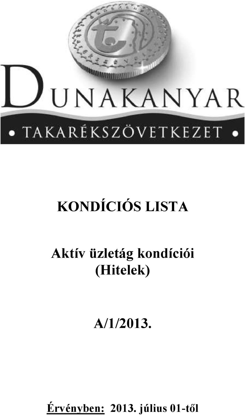 (Hitelek) A/1/2013.