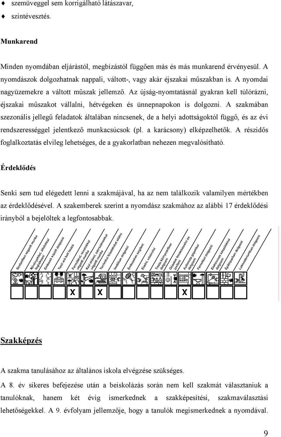 Az újság-nyomtatásnál gyakran kell túlórázni, éjszakai műszakot vállalni, hétvégeken és ünnepnapokon is dolgozni.