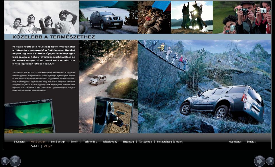 A Pathfinder ALL MODE 4x4 összkerékhajtási rendszere és a független kerékfelfüggesztés az agilitás és erő érzetét adja még a legkeményebb terepen is.