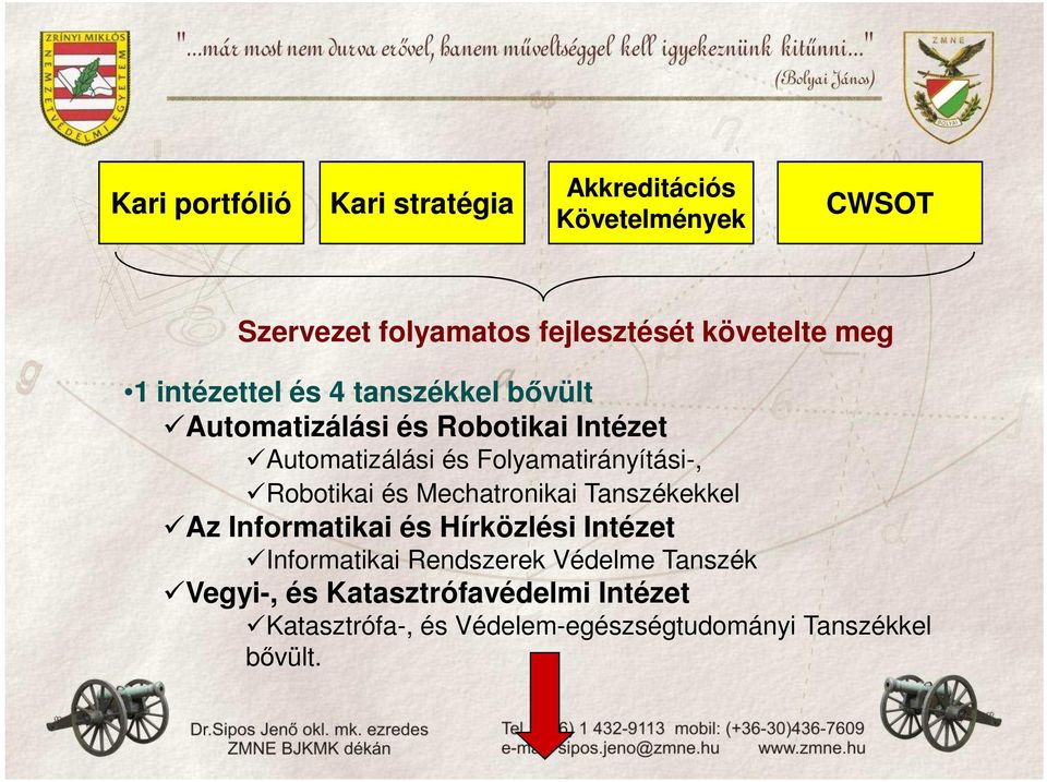Automatizálási és Folyamatirányítási-, Robotikai és Mechatronikai Tanszékekkel Az Informatikai és Hírközlési Intézet