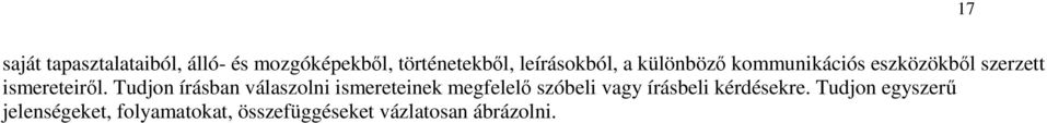 Tudjon írásban válaszolni ismereteinek megfelelő szóbeli vagy írásbeli