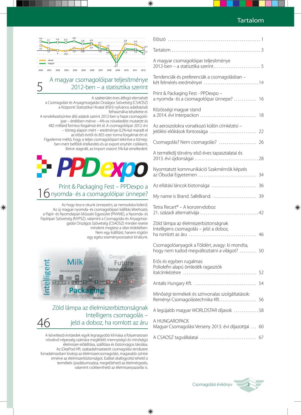 A rendelkezésünkre álló adatok szerint 2012-ben a hazai csomagolóipar értékben mérve 4%-os növekedést mutatott és 482 milliárd forintos forgalmat ért el. A csomagolóipar 2012.