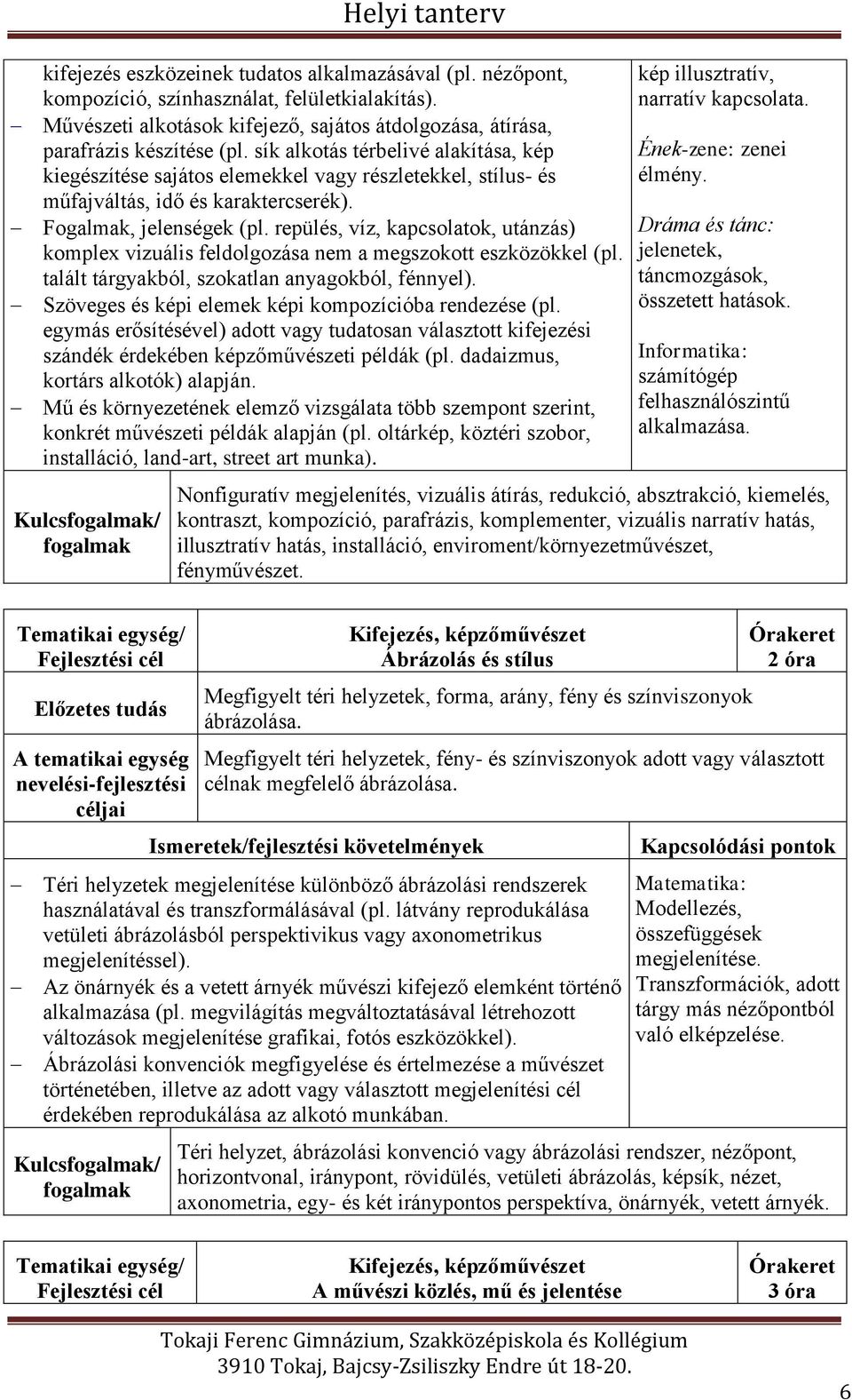 repülés, víz, kapcsolatok, utánzás) komplex vizuális feldolgozása nem a megszokott eszközökkel (pl. talált tárgyakból, szokatlan anyagokból, fénnyel).