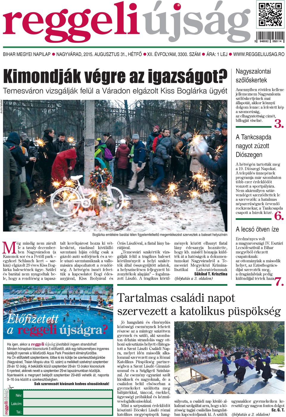 Kimondják végre az igazságot? Temesváron vizsgálják felül a Váradon  elgázolt Kiss Boglárka ügyét - PDF Free Download