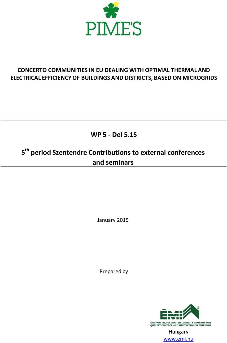 MICROGRIDS WP 5 Del 5.