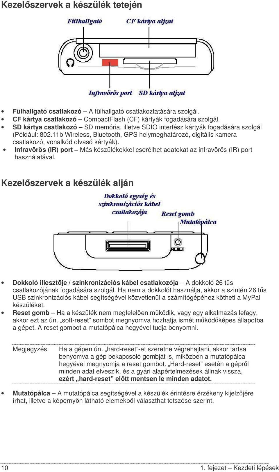 Infravörös (IR) port Más készülékekkel cserélhet adatokat az infravörös (IR) port használatával.
