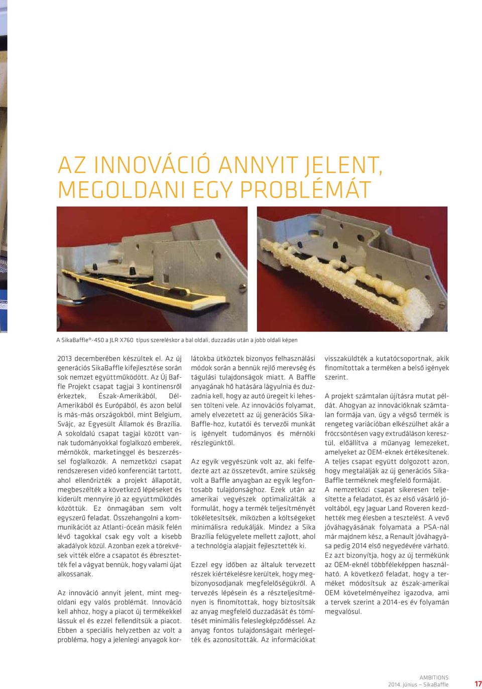 Az Új Baffle Projekt csapat tagjai 3 kontinensről érkeztek, Észak-Amerikából, Dél- Amerikából és Európából, és azon belül is más-más országokból, mint Belgium, Svájc, az Egyesült Államok és Brazília.
