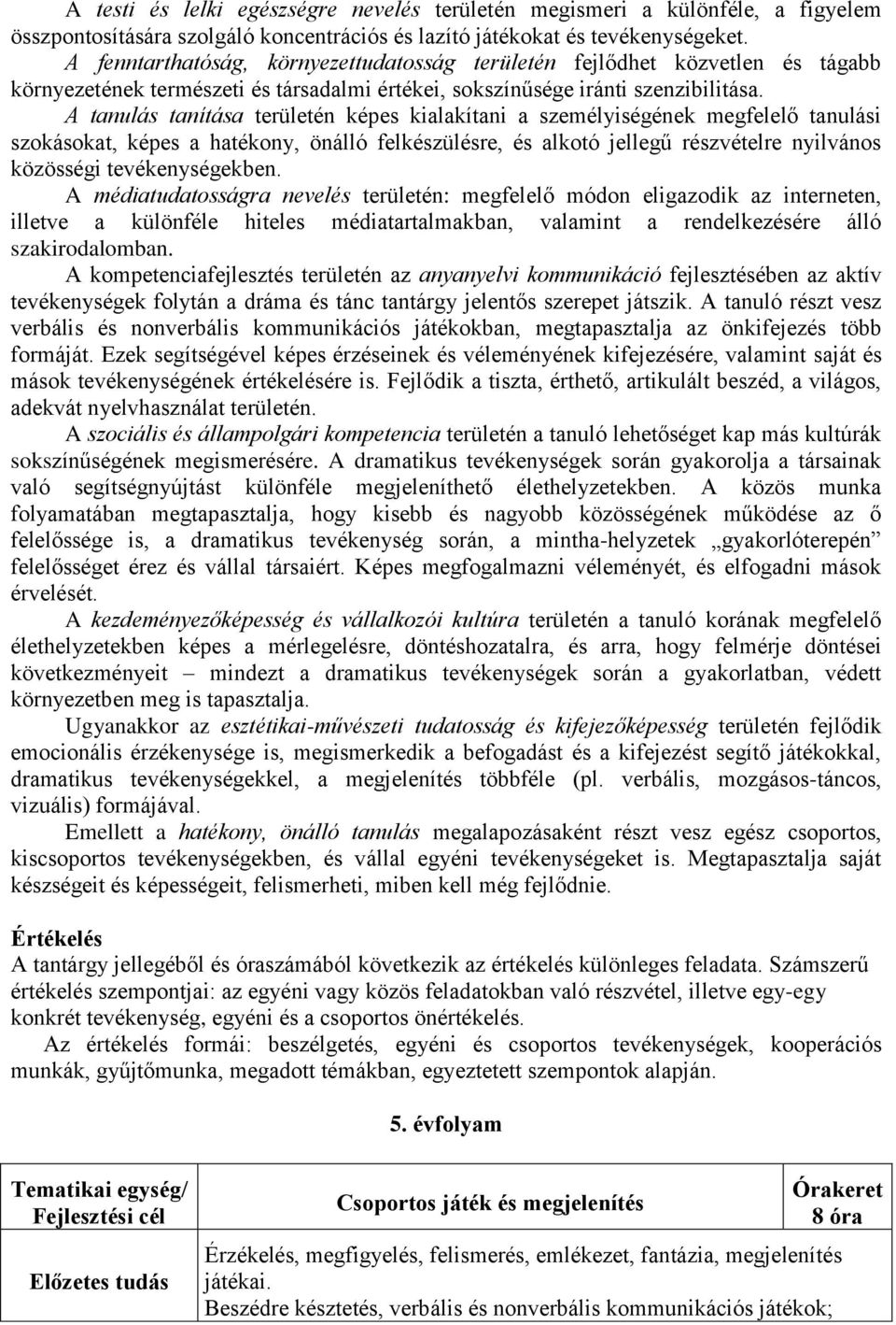 A tanulás tanítása területén képes kialakítani a személyiségének megfelelő tanulási szokásokat, képes a hatékony, önálló felkészülésre, és alkotó jellegű részvételre nyilvános közösségi