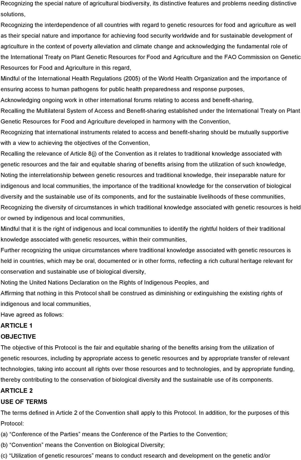 poverty alleviation and climate change and acknowledging the fundamental role of the International Treaty on Plant Genetic Resources for Food and Agriculture and the FAO Commission on Genetic