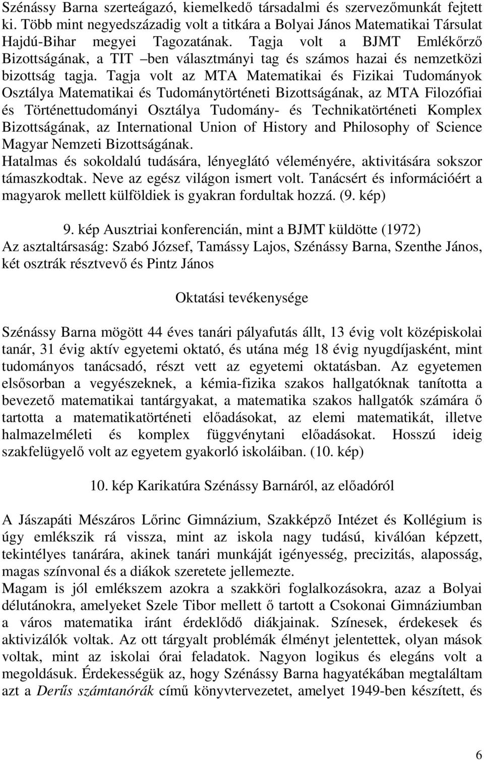 Tagja volt az MTA Matematikai és Fizikai Tudományok Osztálya Matematikai és Tudománytörténeti Bizottságának, az MTA Filozófiai és Történettudományi Osztálya Tudomány- és Technikatörténeti Komplex