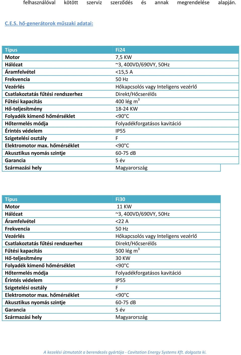 rendszerhez Direkt/Hőcserélős Fűtési kapacitás 400 lég m 3 Hő-teljesítmény 18-24 KW Folyadék kimenő hőmérséklet <90 C Hőtermelés módja Folyadékforgatásos kavitáció Érintés védelem IP55 Szigetelési