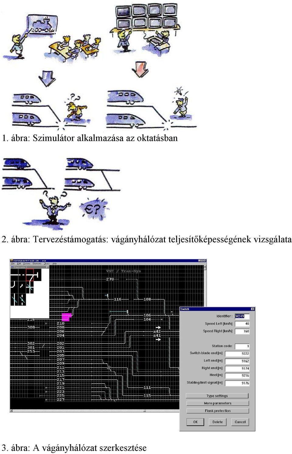 ábra: Tervezéstámogatás: vágányhálózat