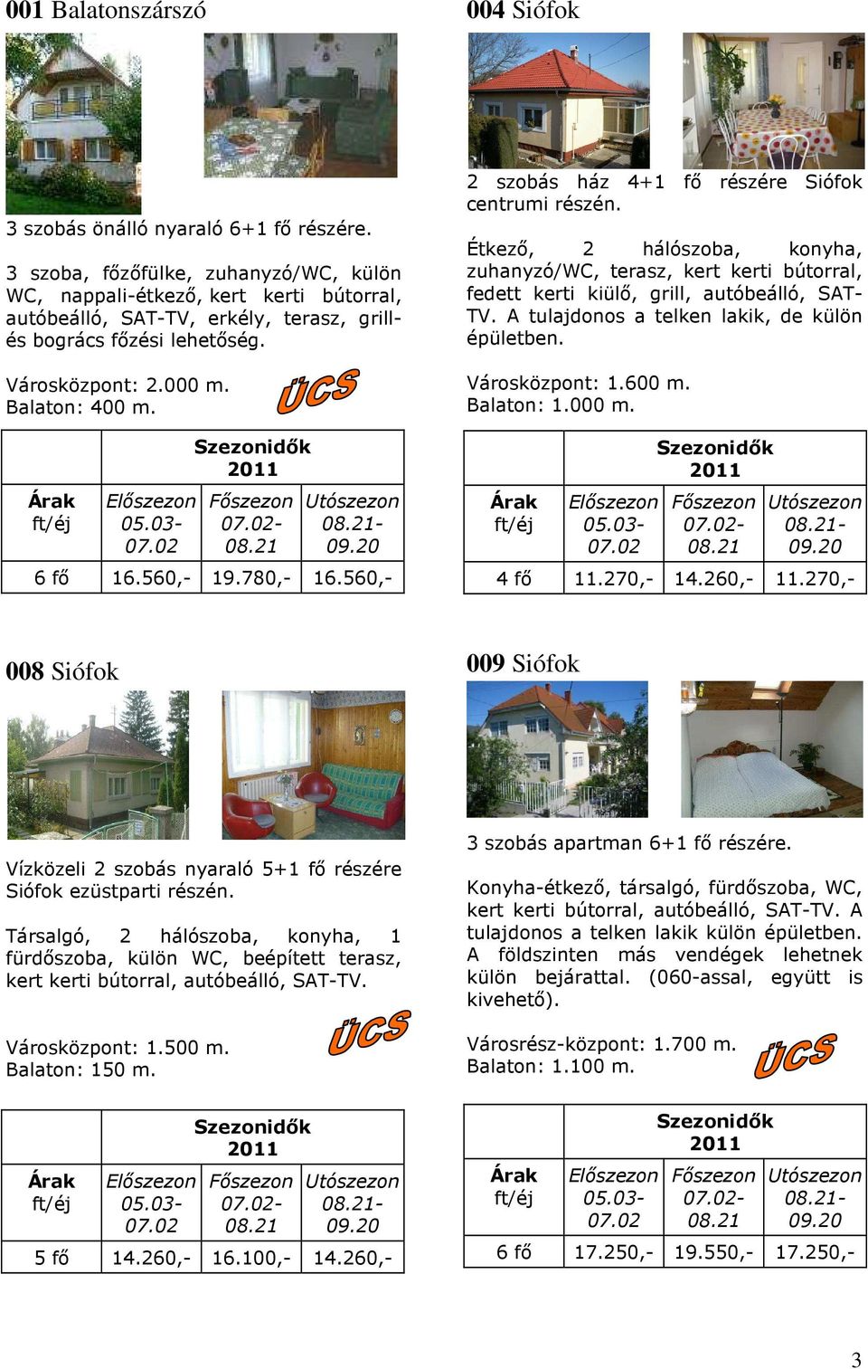 Siófok és környéke Nyaralók, apartmanok, magánházak Nyár PDF Ingyenes  letöltés