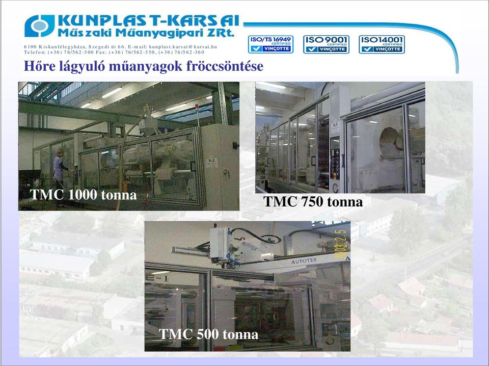 fröccsöntése TMC