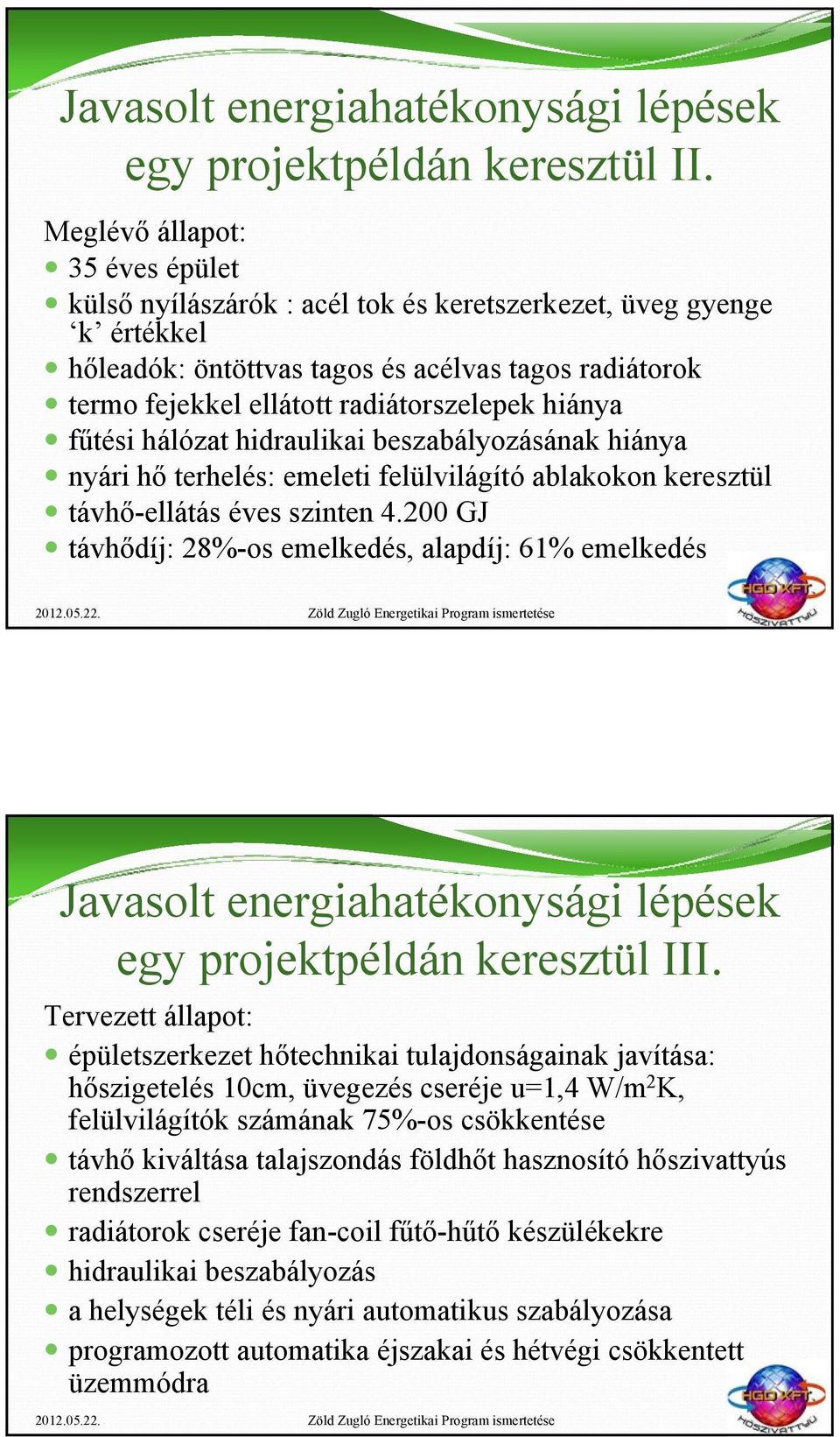 hiánya fűtési hálózat hidraulikai beszabályozásának hiánya nyári hő terhelés: emeleti felülvilágító ablakokon keresztül távhő-ellátás éves szinten 4.