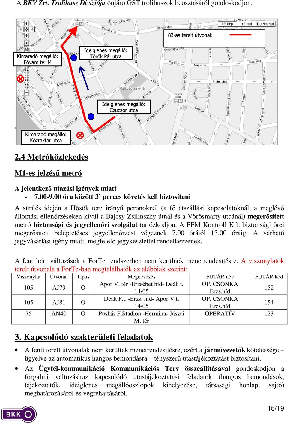 4 Metróközlekedés M1-es jelzésű metró A jelentkező utazási igények miatt - 7.00-9.