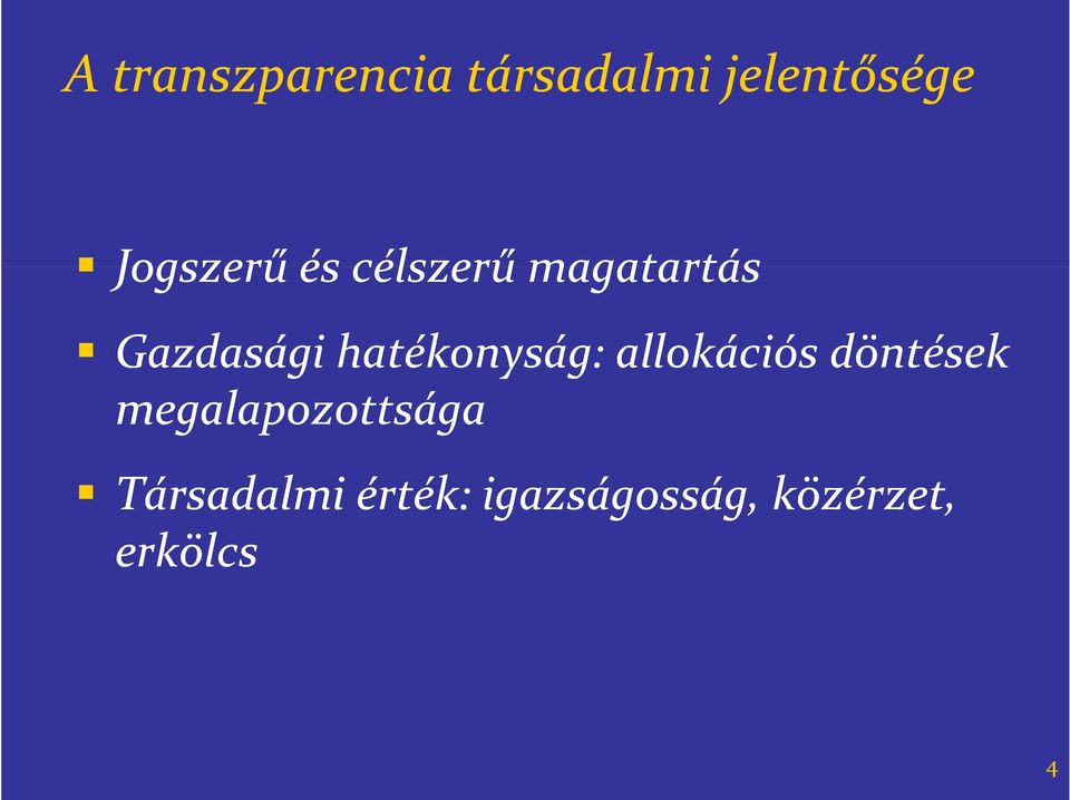 hatékonyság: allokációs döntések
