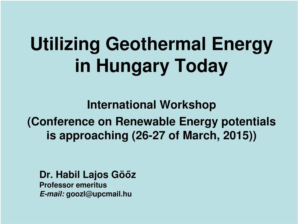 Energy potentials is approaching (26-27 of March,