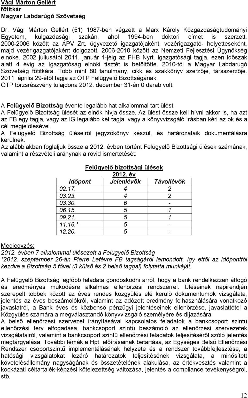 ügyvezető igazgatójaként, vezérigazgató- helyetteseként, majd vezérigazgatójaként dolgozott. 2006-2010 között az zeti Fejlesztési Ügynökség elnöke. 2002 júliusától 2011. január 1-jéig az FHB Nyrt.