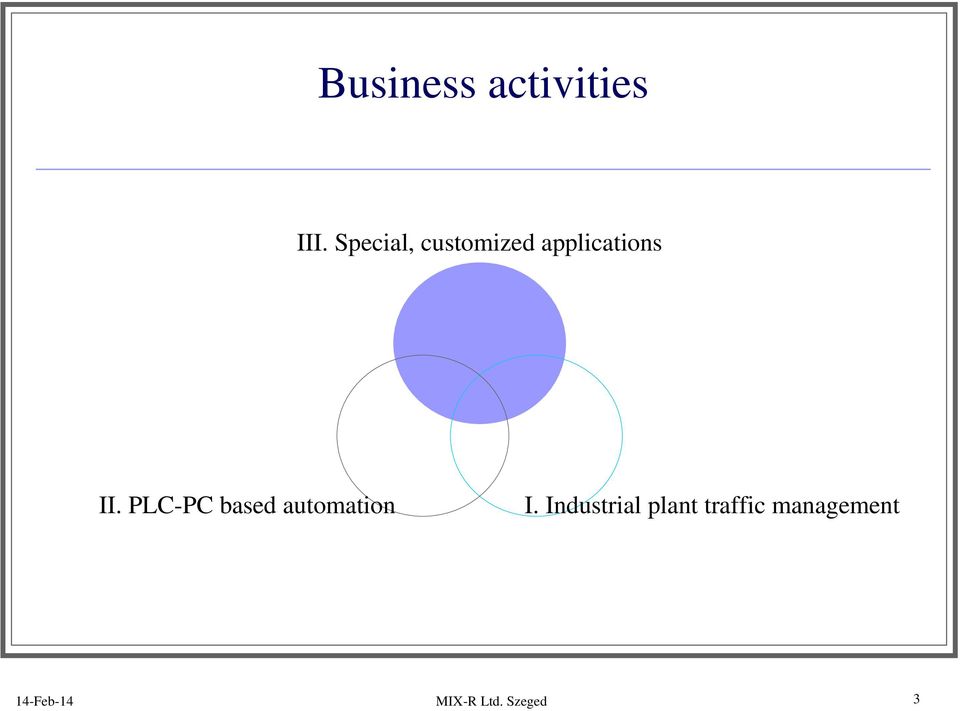 PLC-PC based automation I.