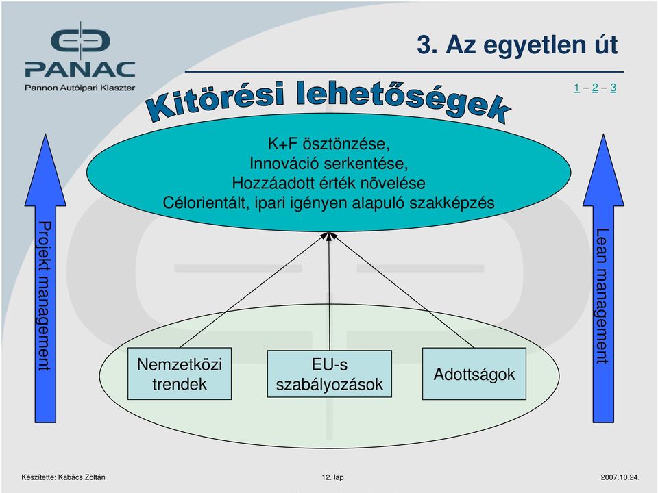 szakképzés Projekt management Nemzetközi trendek EU-s