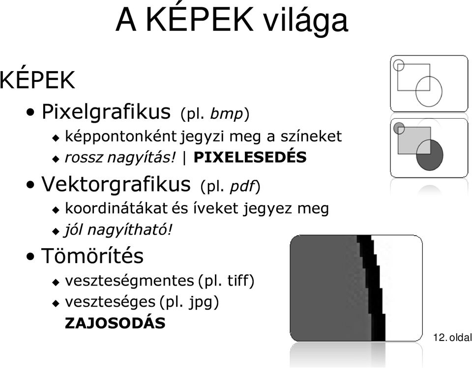 PIXELESEDÉS Vektorgrafikus (pl.