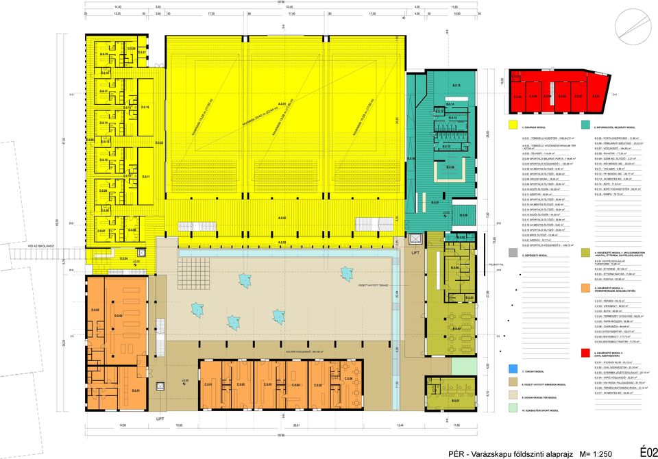 0.10 B.0.08 B.0.15 B.0.12 B.0.04 B.0.09 B.0.06 B.0.05 B.0.03 B.0.02 B.0.01 8,10 27,90 7,00 28,85 75,85 10,00 FELIRATI FAL E.0.06 E.0.05 1. CSARNOK MODUL 2. INFORMÁCIÓS, BEJÁRATI MODUL A.0.01 - TÖBBCÉLÚ KÜZDÕTÉR - 1893,69,72 m 2 A.